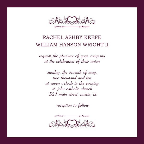 Formal Invitation Layout