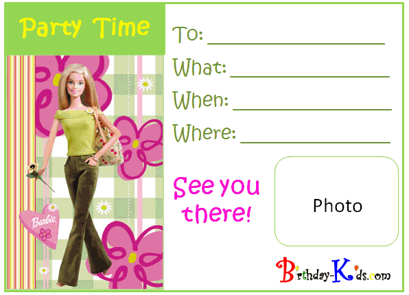 Free Birthday Invitation Print Outs