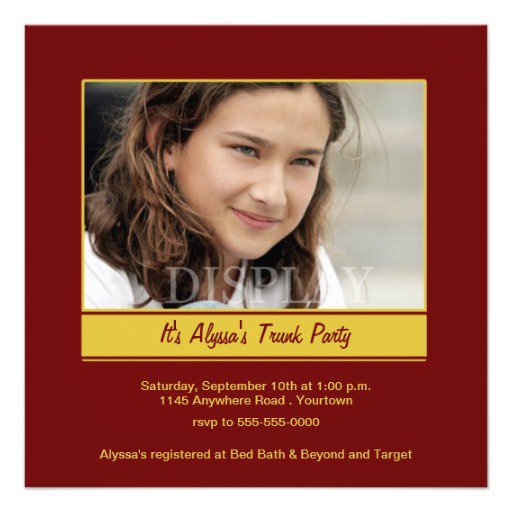 Free College Trunk Party Invitations