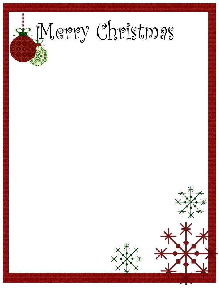 Free Downloadable Christmas Border Templates