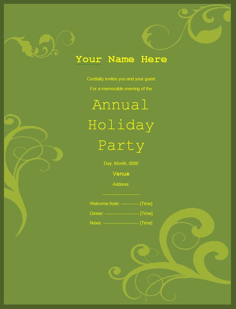 Free Invitation Templates Word