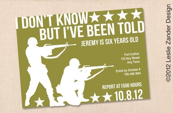 Free Military Party Invitation Templates