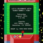 Arcade Birthday Invitations Printable