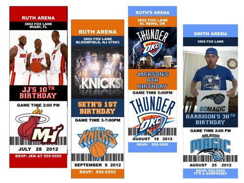 Free Printable Basketball Birthday Party Invitations