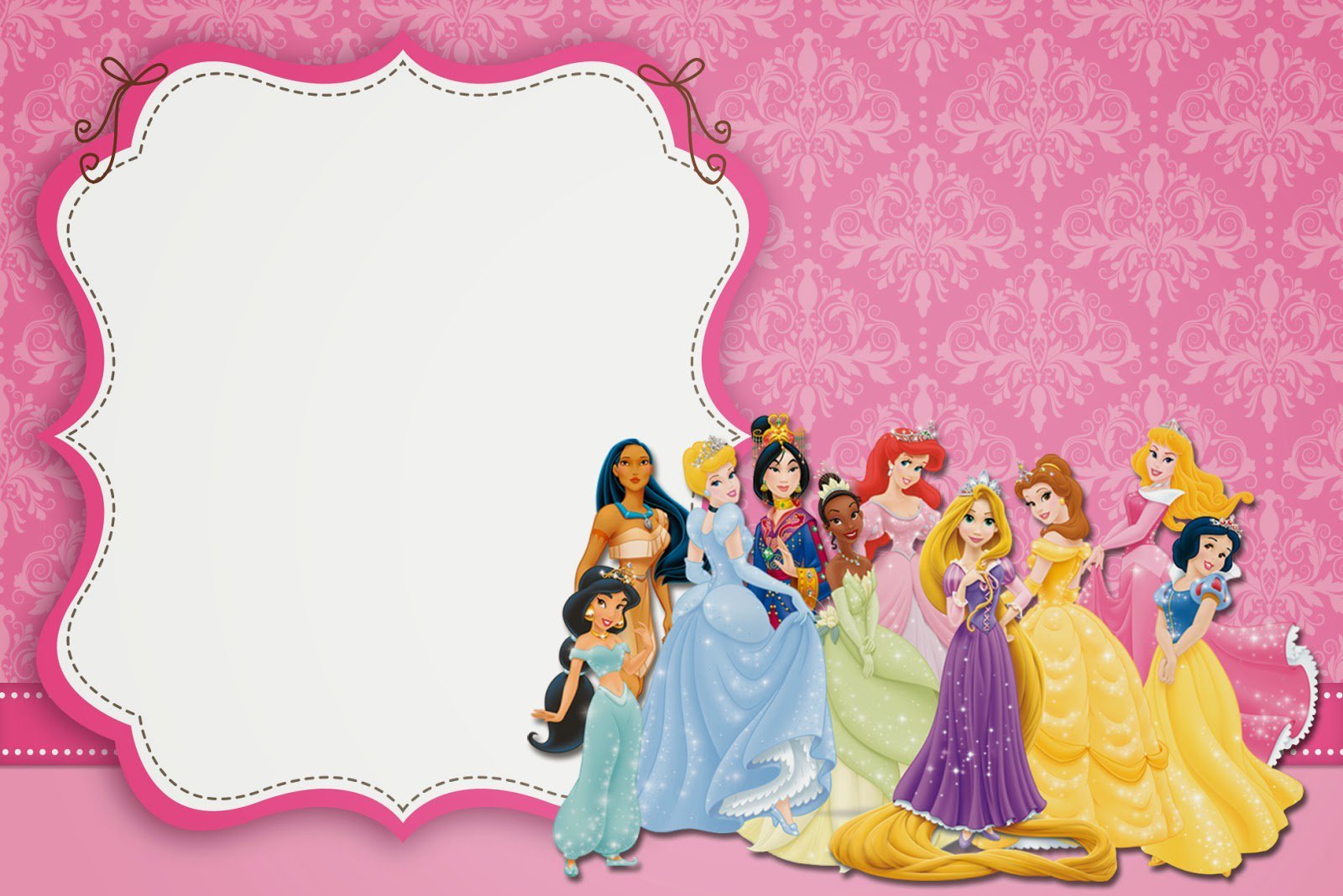 Free Printable Disney Princess Invitations