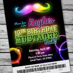 Glow Party Invitations Free Printable