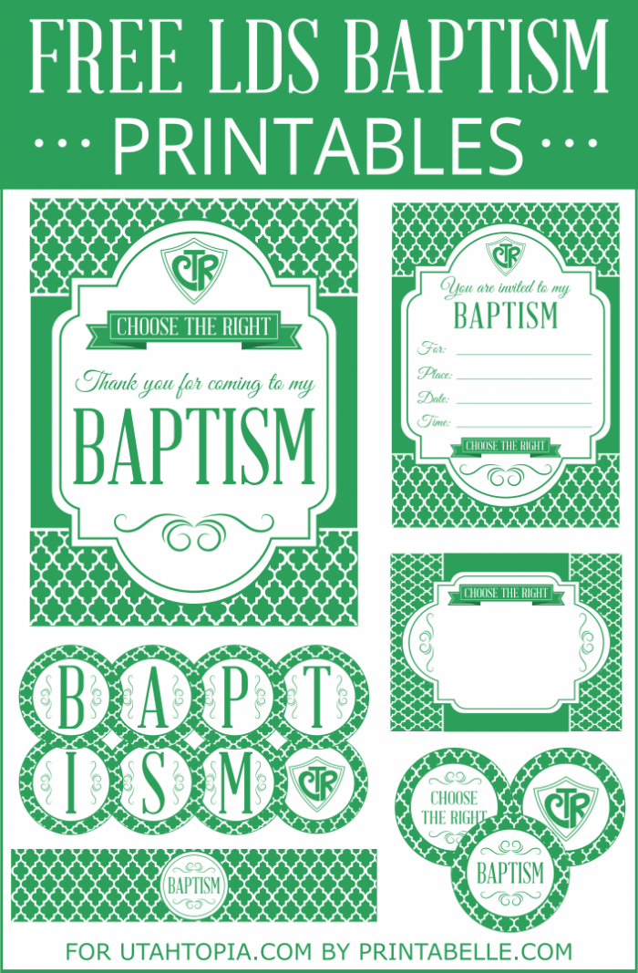 Free Printable Lds Baptism Invitations
