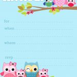 Free Owl Printable Party Invitations