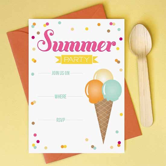 Free Printable Summer Party Invitations Templates