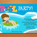 Swimming Pool Birthday Party Invitations
