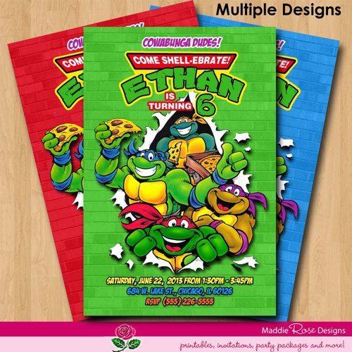 Free Printable Tmnt Birthday Invitations