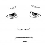 Sad Face Coloring Page