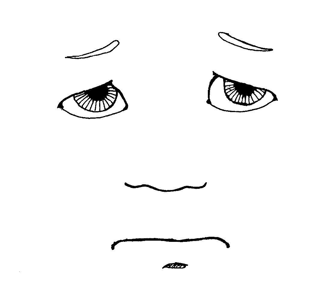 Frowny Face Coloring Page