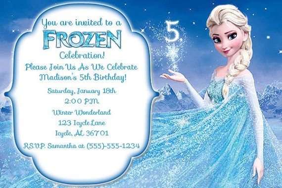 Frozen 6th Birthday Invitations