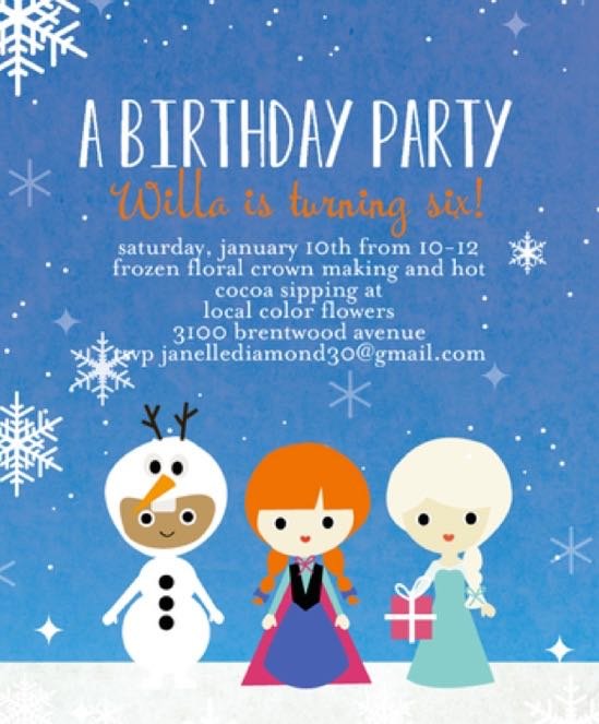 Frozen Birthday Invitations Tiny Prints