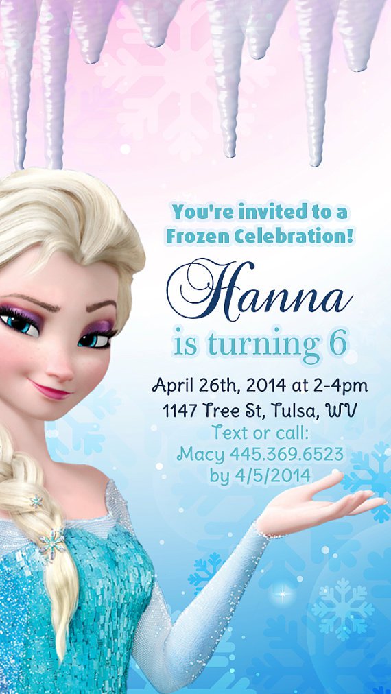 Frozen Birthday Party Invitation Templates