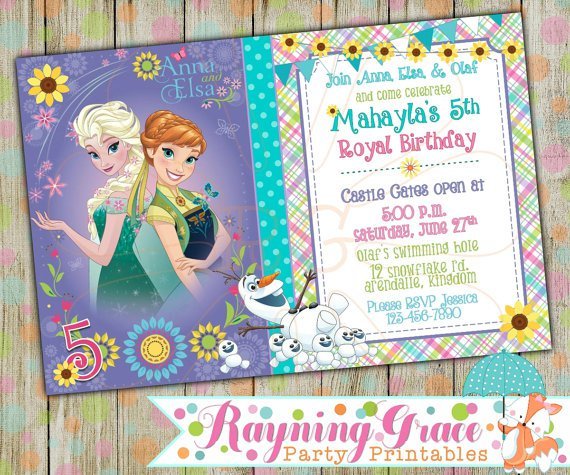 Frozen Fever Birthday Invitations Printable