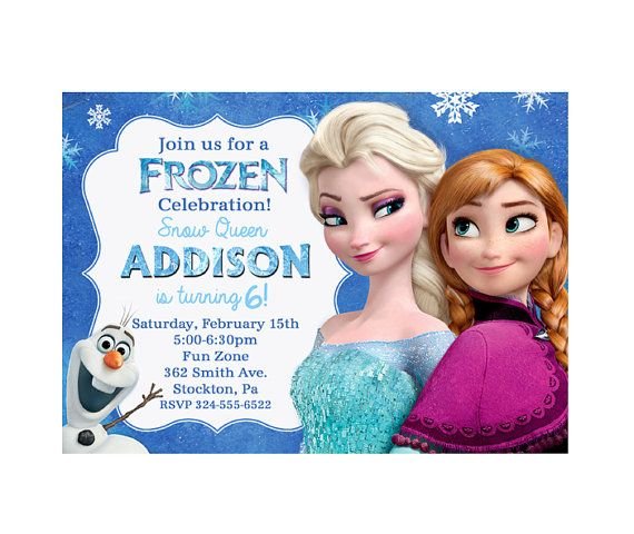 Frozen Party Invitation Editable