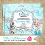 Frozen Printable Birthday Invitations Blank