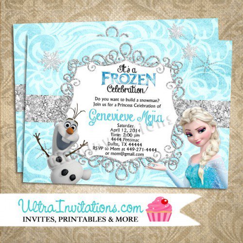 Frozen Printable Birthday Invitations Blank