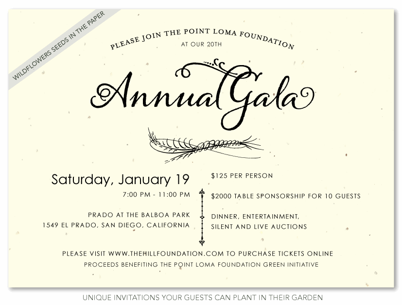 Fundraising Gala Invitation Wording