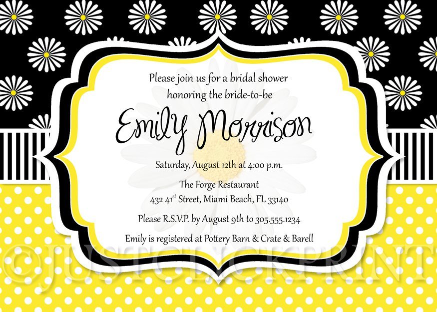 Gerber Daisy Baby Shower Invitations
