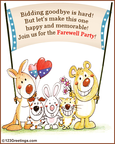 Going Away Dinner Invitation Template