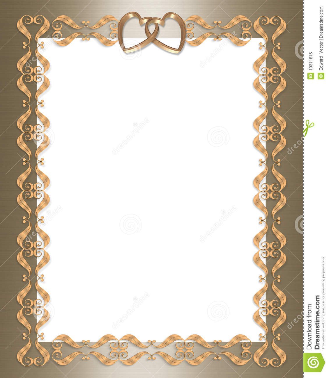 Gold Wedding Borders For Invitations