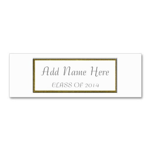 Graduation Name Card Templates Free