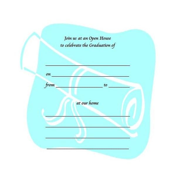 Graduation Party Invitation Insert Templates