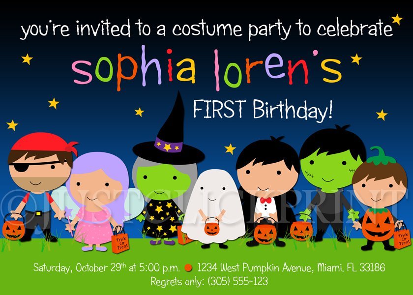 Halloween Birthday Party Printable Invitations