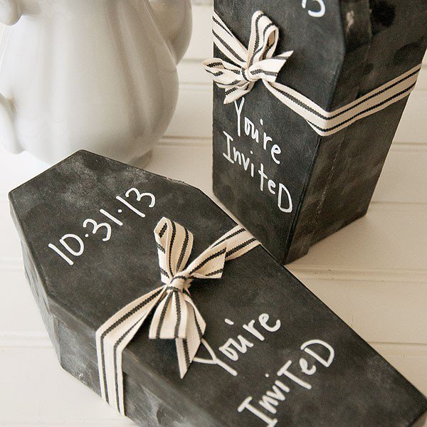 Halloween Coffin Invitation Template