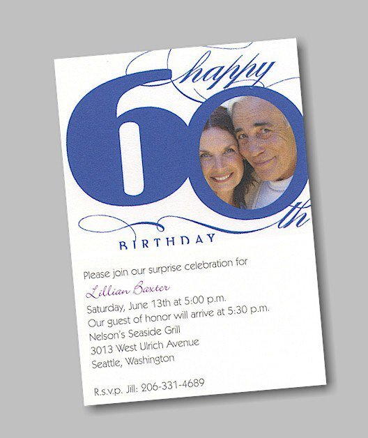 Happy 60th Birthday Invitations