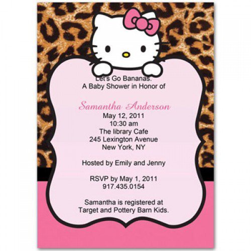 Hello Kitty Baby Shower Invitations