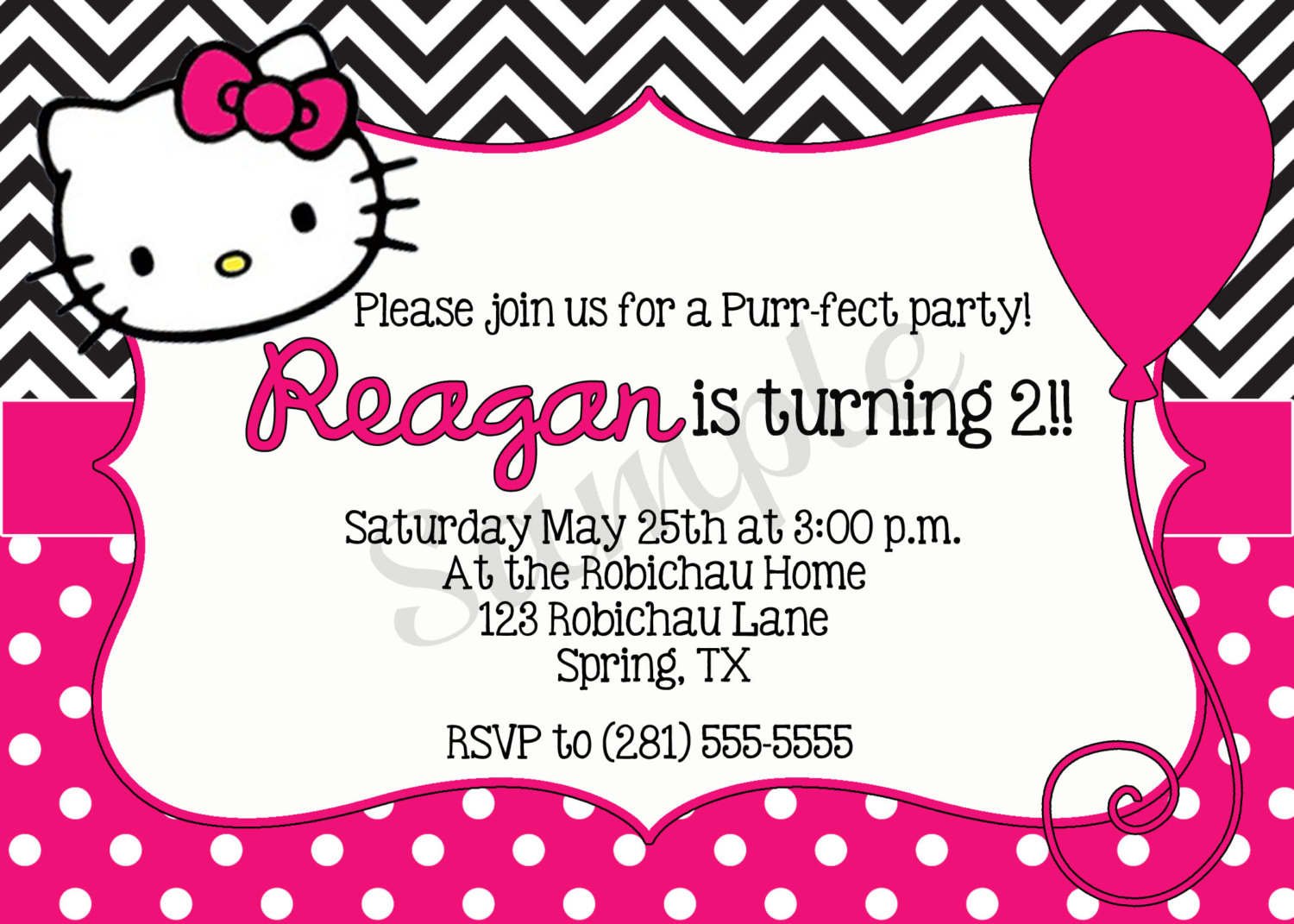 Hello Kitty Birthday Invitations Free