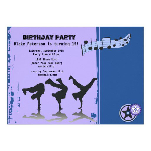 Hip Hop Party Invitation Wording