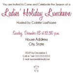 Holiday Office Luncheon Invitation Templates