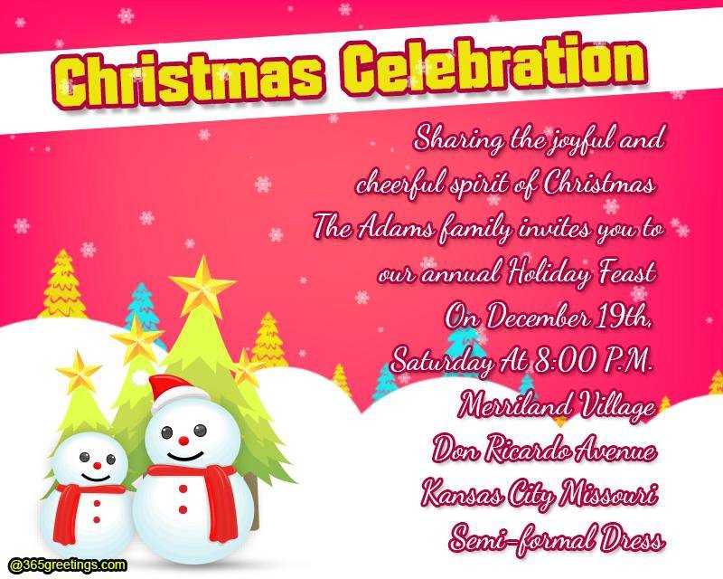 Holiday Office Party Invitations Wordings