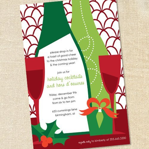 Holiday Wine Party Invitation Wording