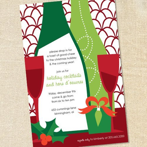 Holiday Wine Tasting Party Invitations