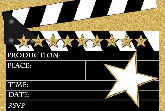 Hollywood Party Invitations Templates