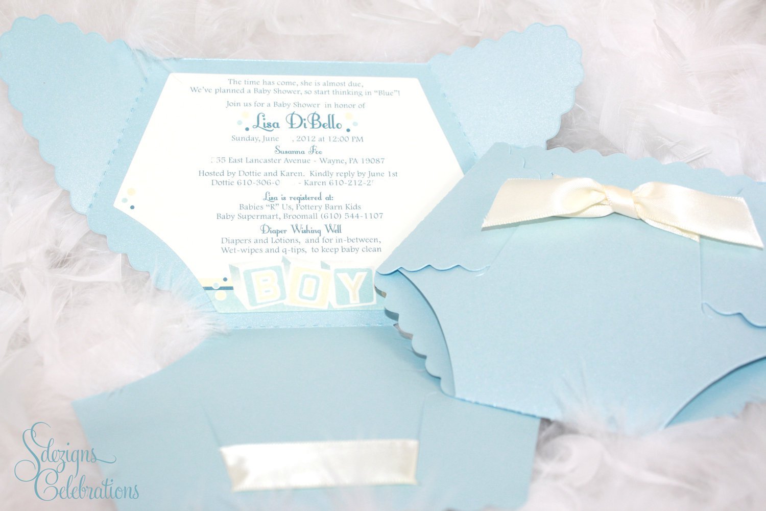 Homemade Baby Shower Invitations Diaper Template