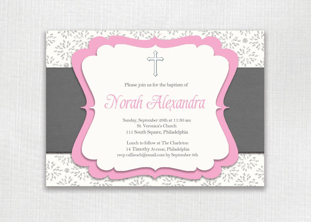 Homemade Baptism Invitations Templates