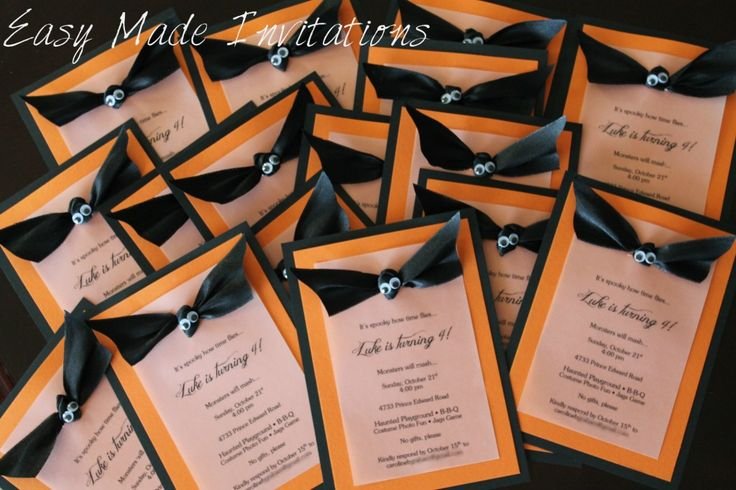 Homemade Halloween Birthday Invitations Ideas