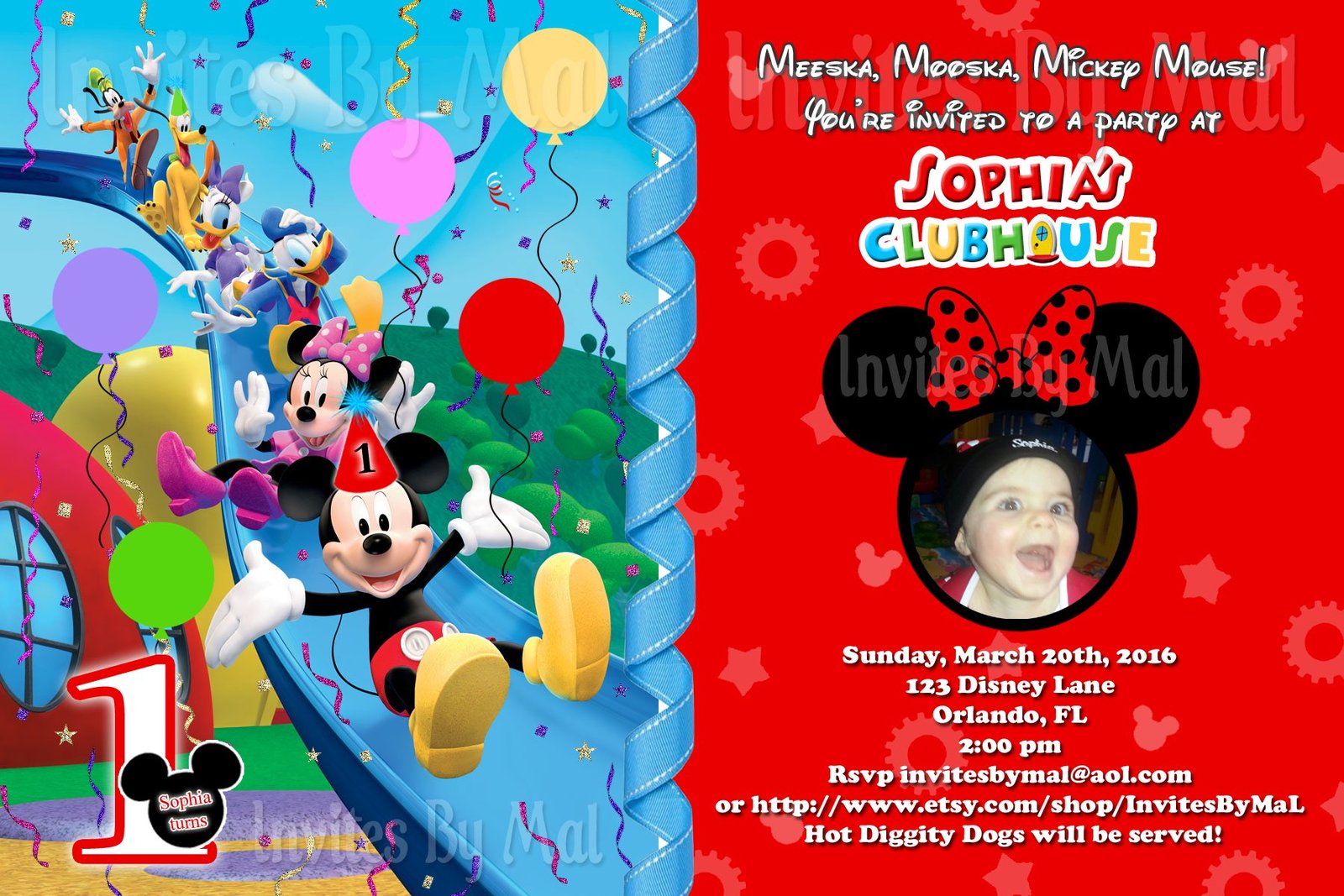 Homemade Mickey Mouse Clubhouse Invitations