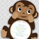 Monkey Baby Shower Homemade Invitations