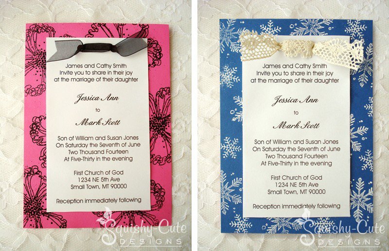 Homemade Spring Wedding Invitations