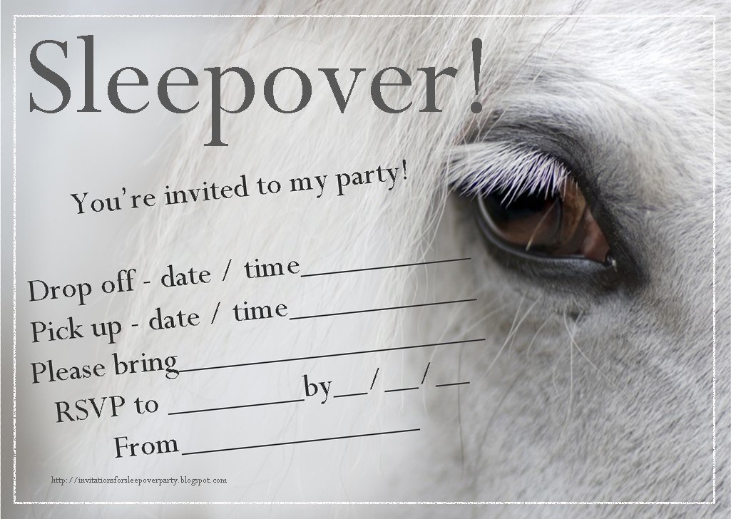 Horse Invitations For Girls