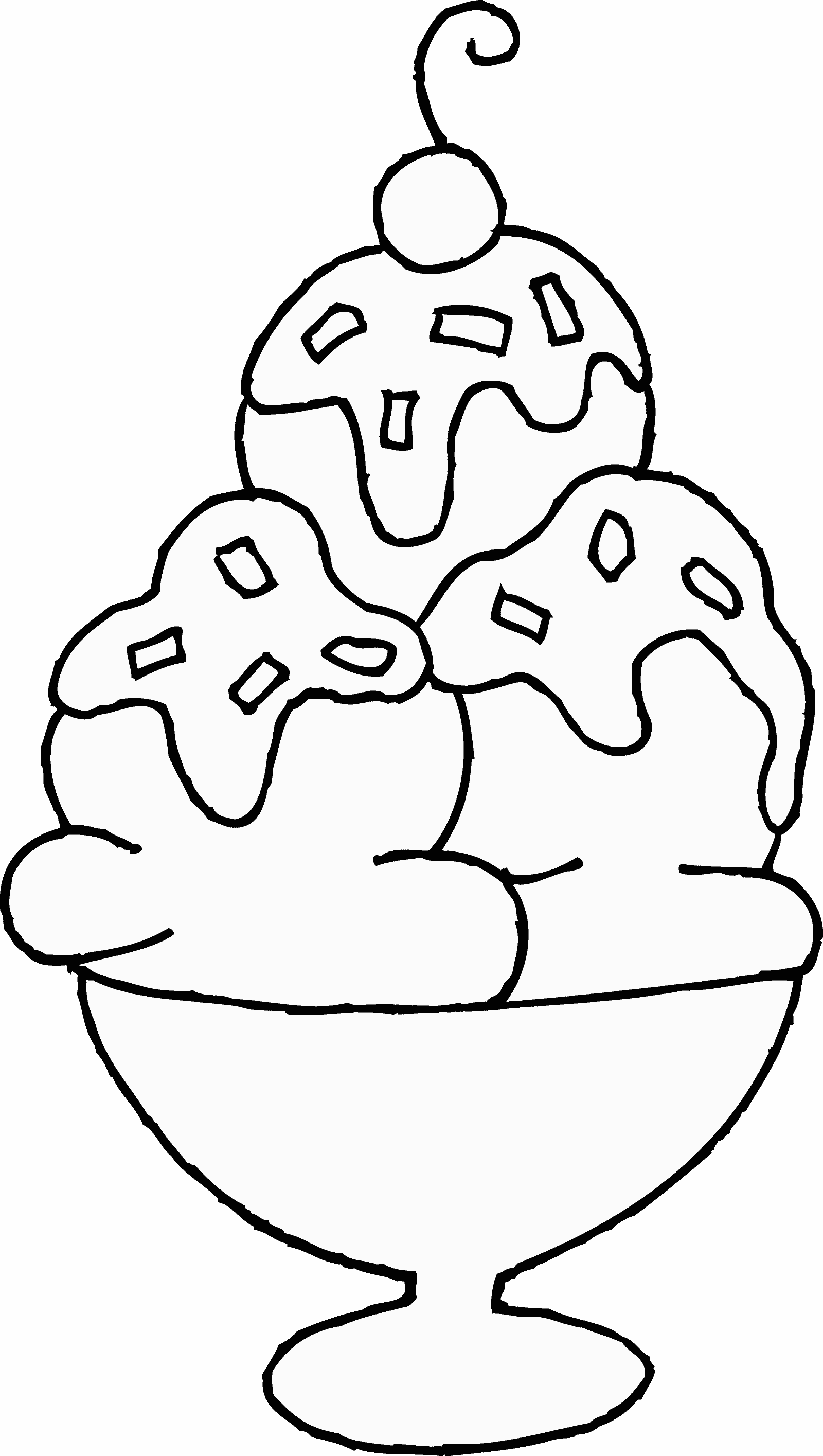 Ice Cream Sundae Printable Coloring Pages