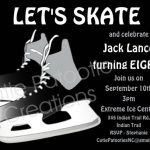 Ice Skating Invitations For Boys